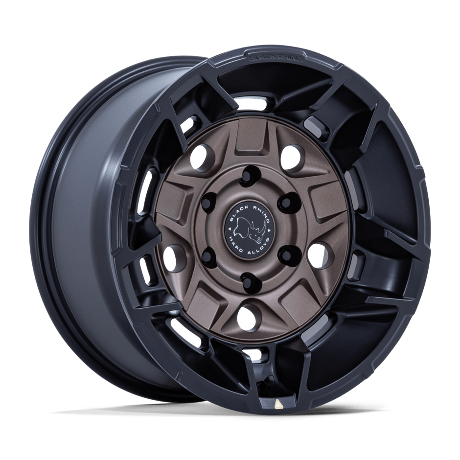 Black Rhino Hard Alloys BR028 Guard 17x8.5 Burnt Bronze w/Matte Black Lip 25mm ET 71.6mm CB 5x130