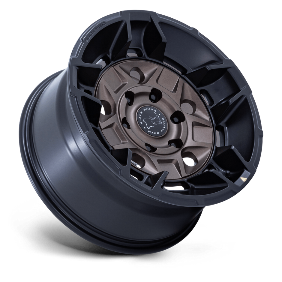 Black Rhino Hard Alloys BR028 Guard 17x8.5 Burnt Bronze w/Matte Black Lip 25mm ET 71.6mm CB 5x130