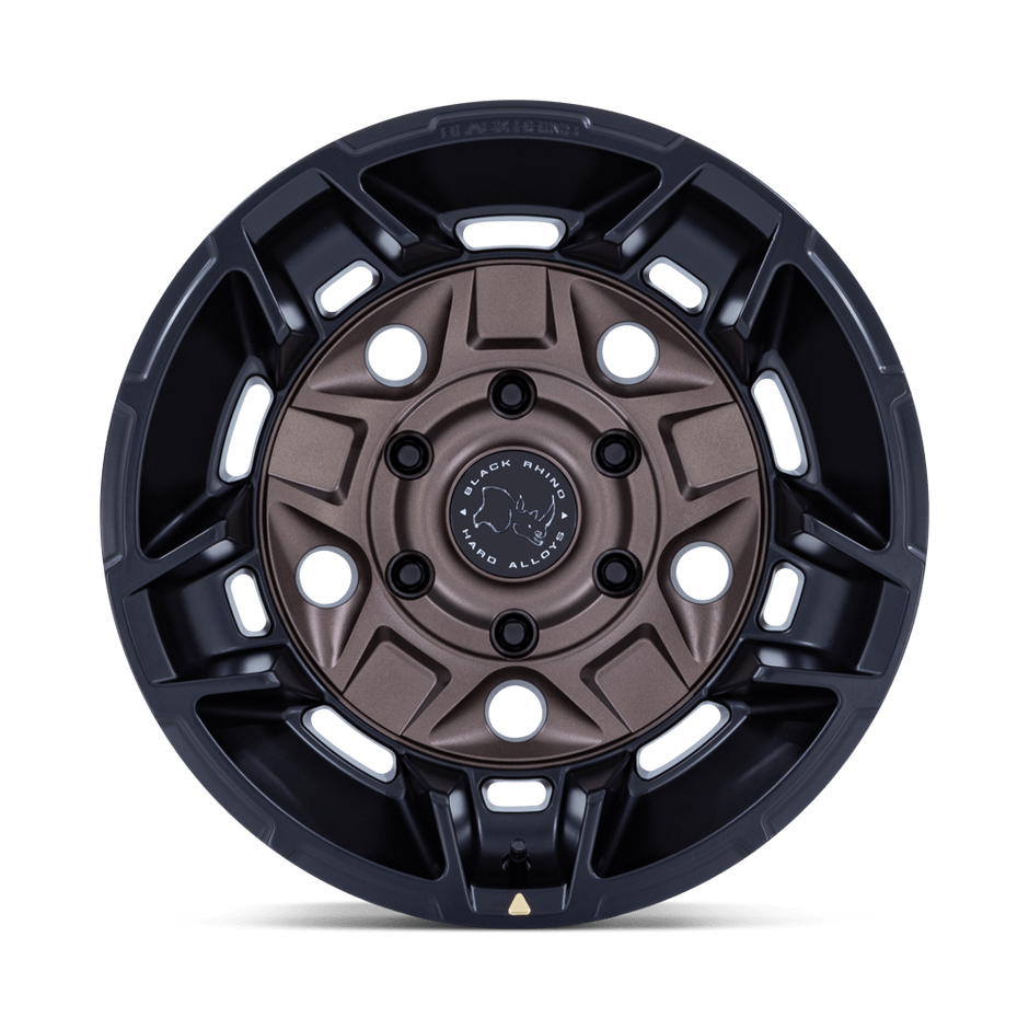 Black Rhino Hard Alloys BR028 Guard 17x8.5 Burnt Bronze w/Matte Black Lip 25mm ET 71.6mm CB 5x130