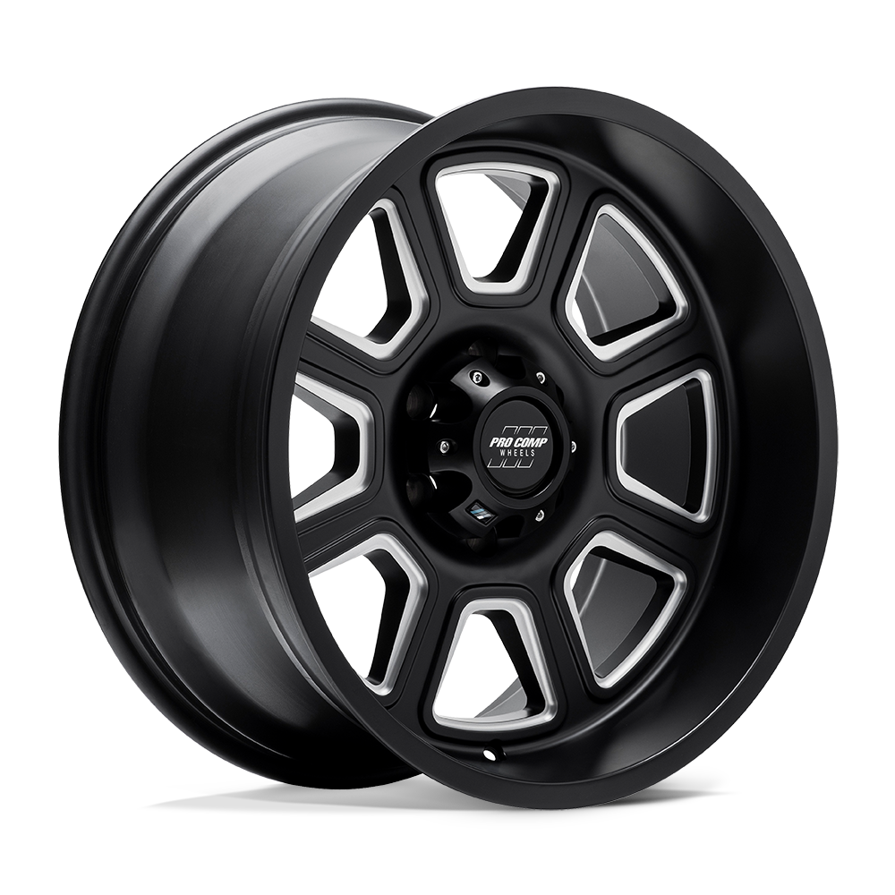 Pro Comp Alloys PA064 Gunner 20x10 Satin Black Milled -18mm ET 124.2mm CB 8x180