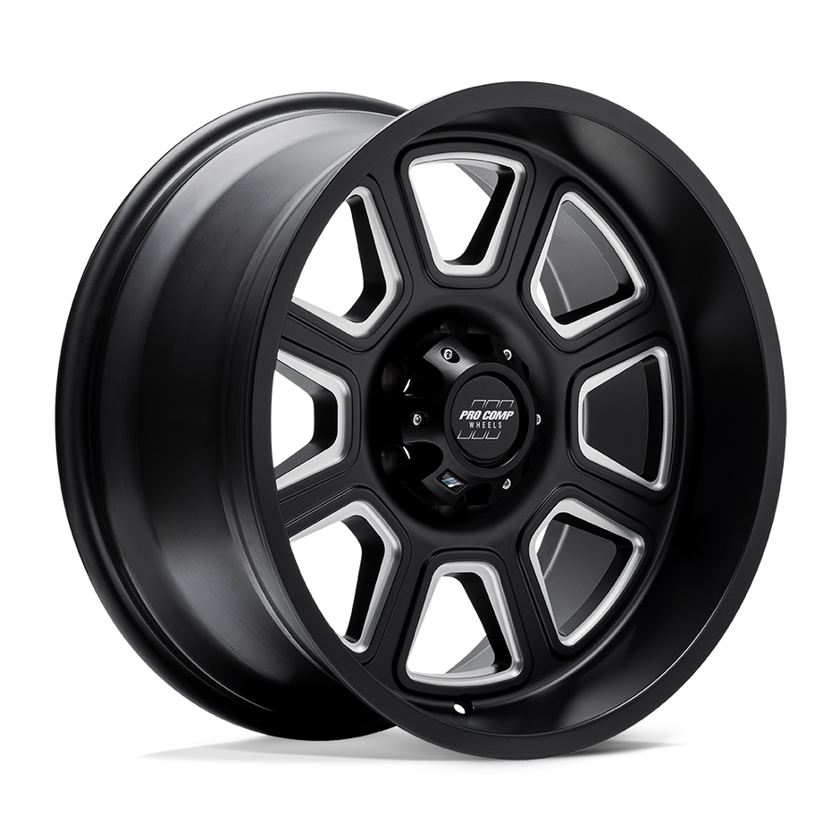 Pro Comp Alloys PA064 Gunner 20x10 Satin Black Milled -18mm ET 124.2mm CB 8x180