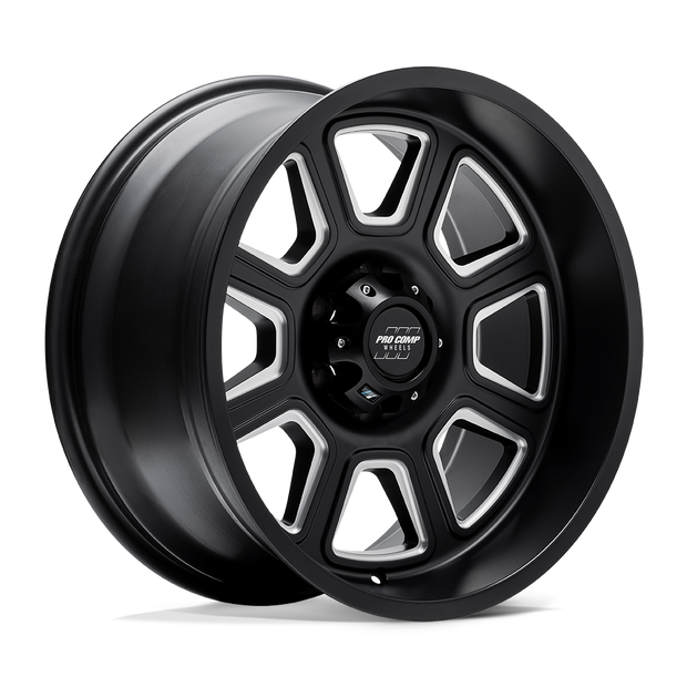 Pro Comp Alloys PA064 Gunner 20x10 Satin Black Milled -18mm ET 124.2mm CB 8x180