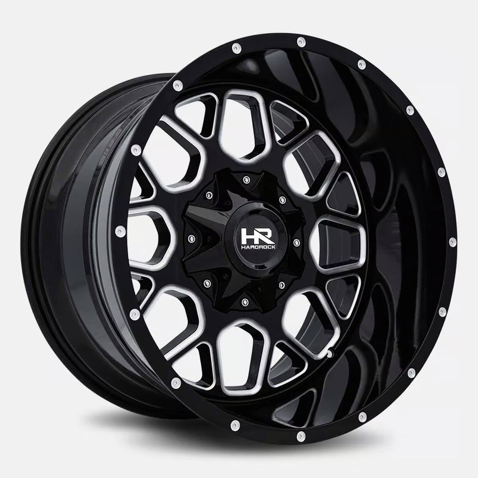 Hardrock Offroad Gunner 20x9 Gloss Black Milled wheel