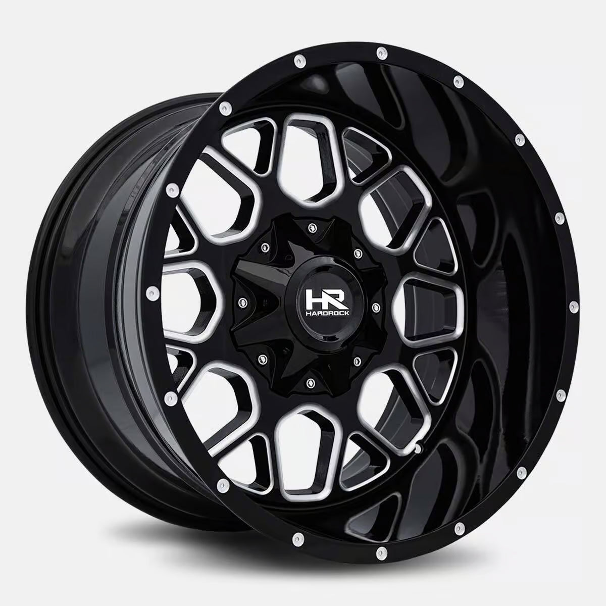 Hardrock Offroad Gunner 20x9 Gloss Black Milled wheel