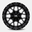 Hardrock Offroad Gunner 20x9 Gloss Black Milled wheel