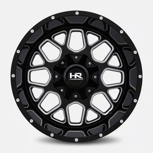 Hardrock Offroad Gunner 20x9 Gloss Black Milled wheel