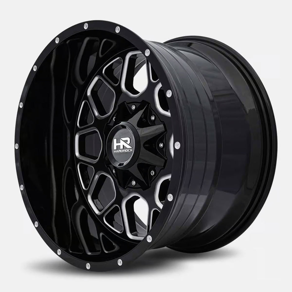Hardrock Offroad Gunner 20x9 Gloss Black Milled wheel
