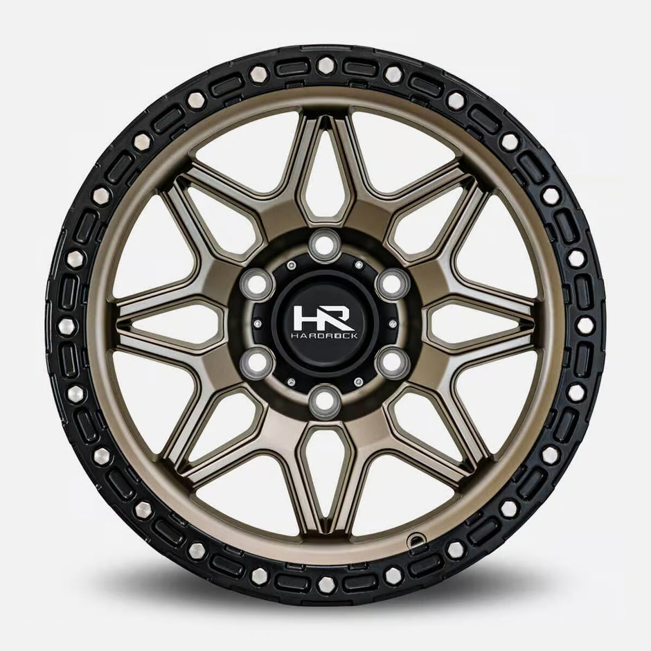 Hardrock Offroad H105 20x10 Matte Bronze-Black B/L -19mm ET 87mm CB 5x139.7 wheel