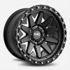 Hardrock Offroad H106 17x9 Matte Black-Black B/L -12mm ET 108mm CB 6x139.7 wheel