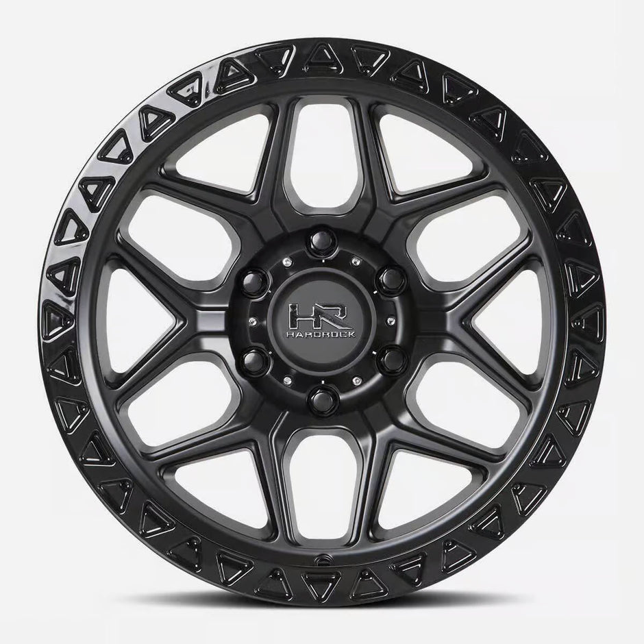 Hardrock Offroad H107 20x10 Matte Black-Black B/L -19mm ET 108mm CB 6x139.7 wheel