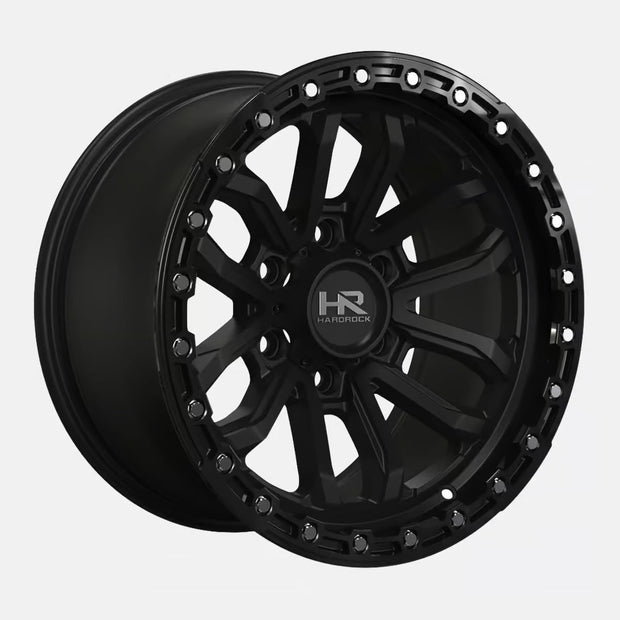 Hardrock Offroad H112 17x9 Satin Black-Gloss Black B/L wheel