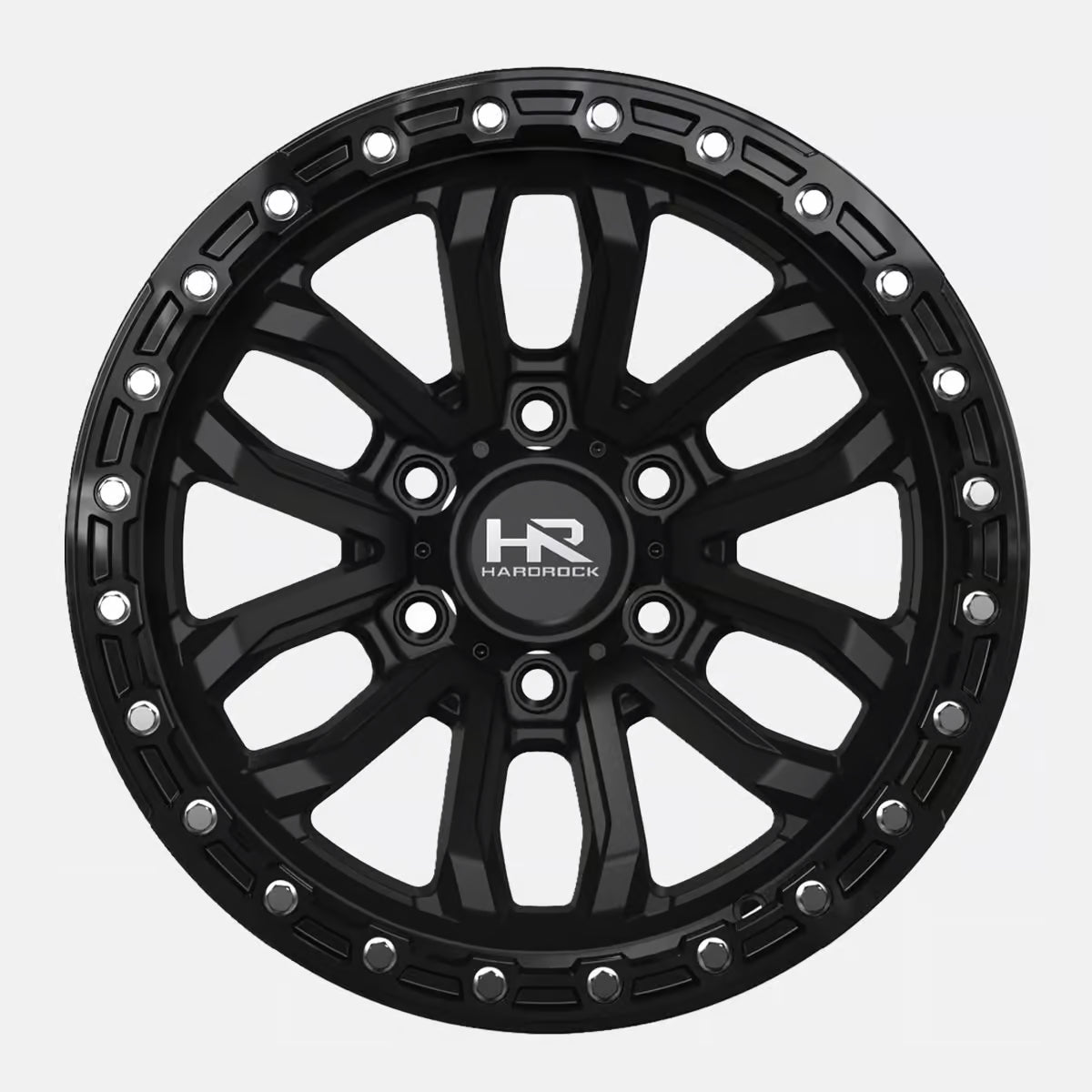 Hardrock Offroad H112 20x10 Satin Black-Gloss Black B/L -19mm ET 106.1mm CB 6x139.7 wheel