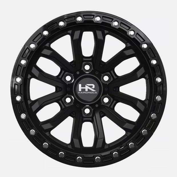 Hardrock Offroad H112 17x9 Satin Black-Gloss Black B/L wheel