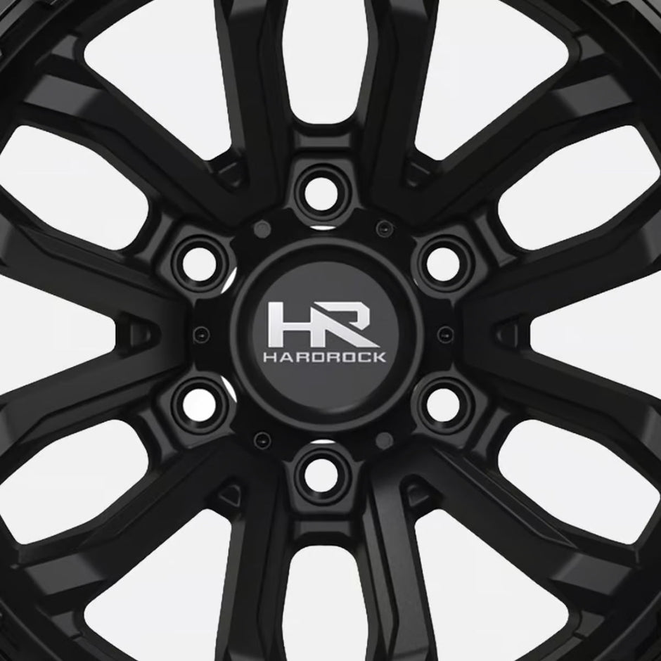 Hardrock Offroad H112 17x9 Satin Black-Gloss Black B/L wheel