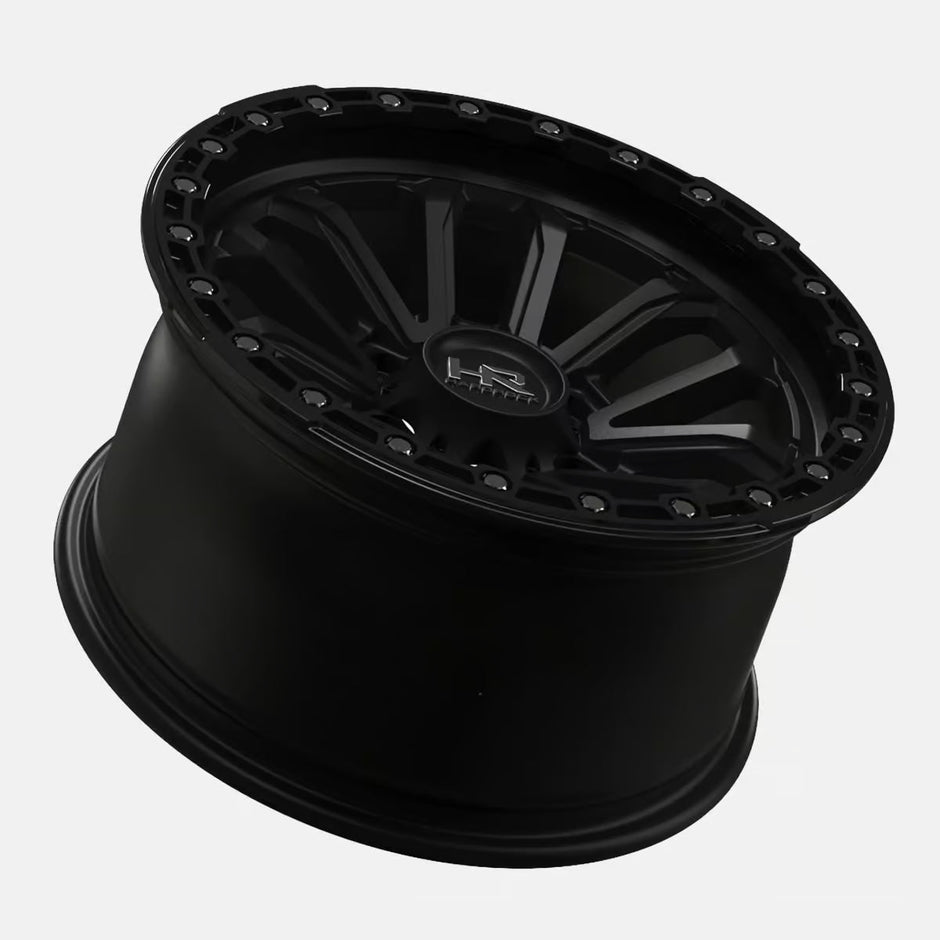 Hardrock Offroad H112 17x9 Satin Black-Gloss Black B/L -12mm ET 106.1mm CB 6x139.7 wheel
