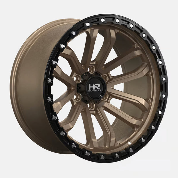 Hardrock Offroad H112 17x9 Satin Bronze-Gloss Black B/L wheel