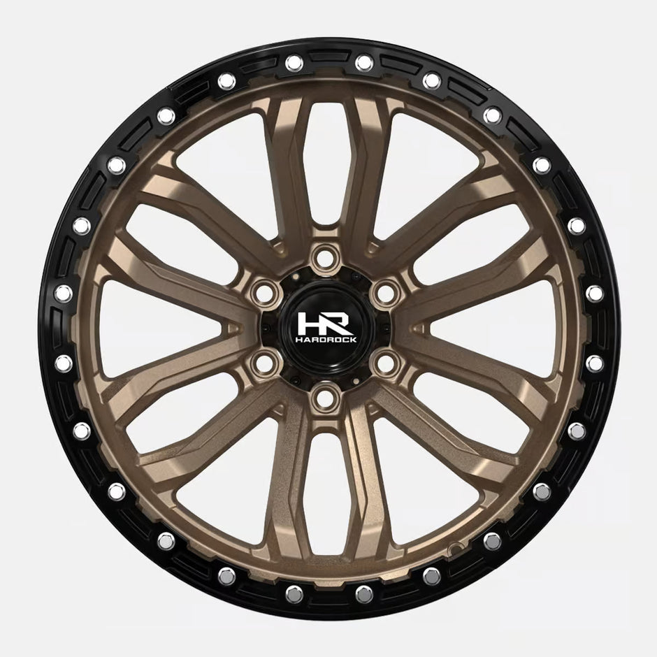 Hardrock Offroad H112 17x9 Satin Bronze-Gloss Black B/L wheel