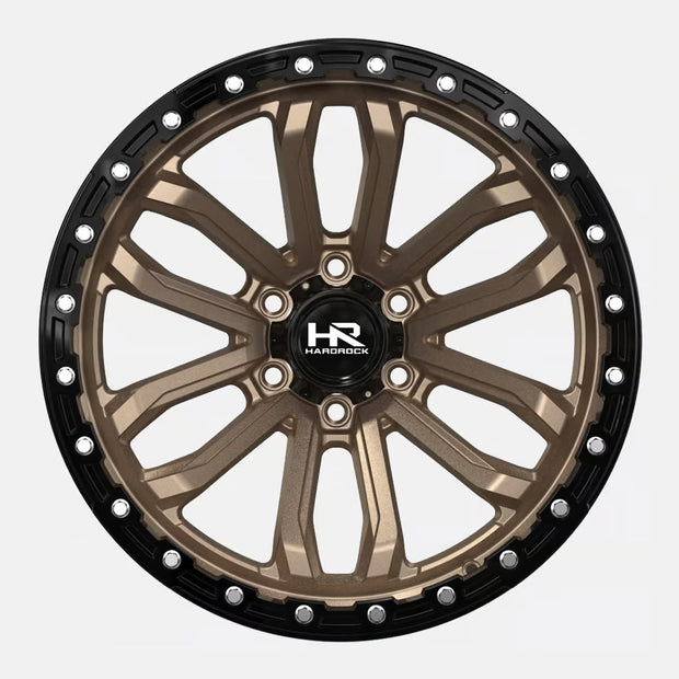 Hardrock Offroad H112 17x9 Satin Bronze-Gloss Black B/L wheel