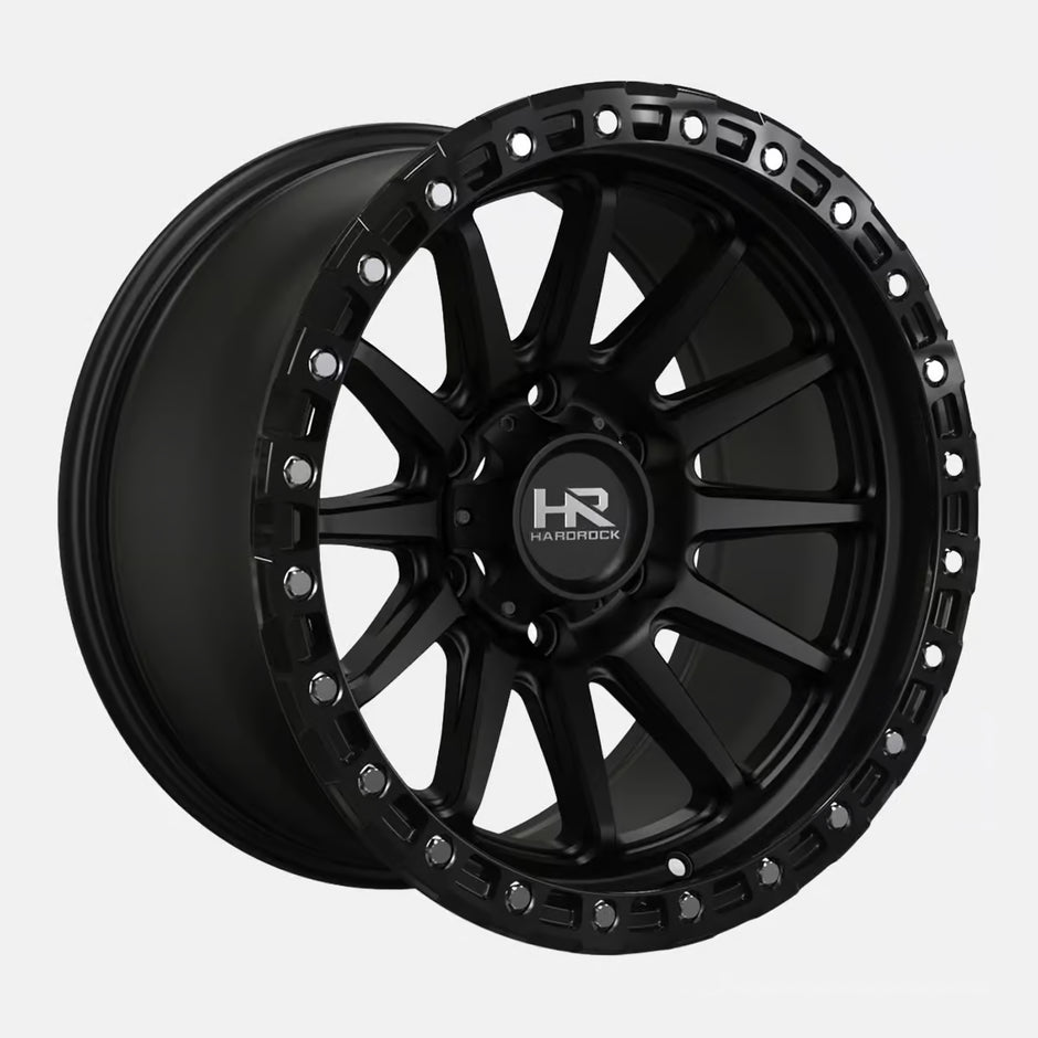Hardrock Offroad H113 20x10 Satin Black-Gloss Black B/L -19mm ET 106.1mm CB 6x139.7 wheel