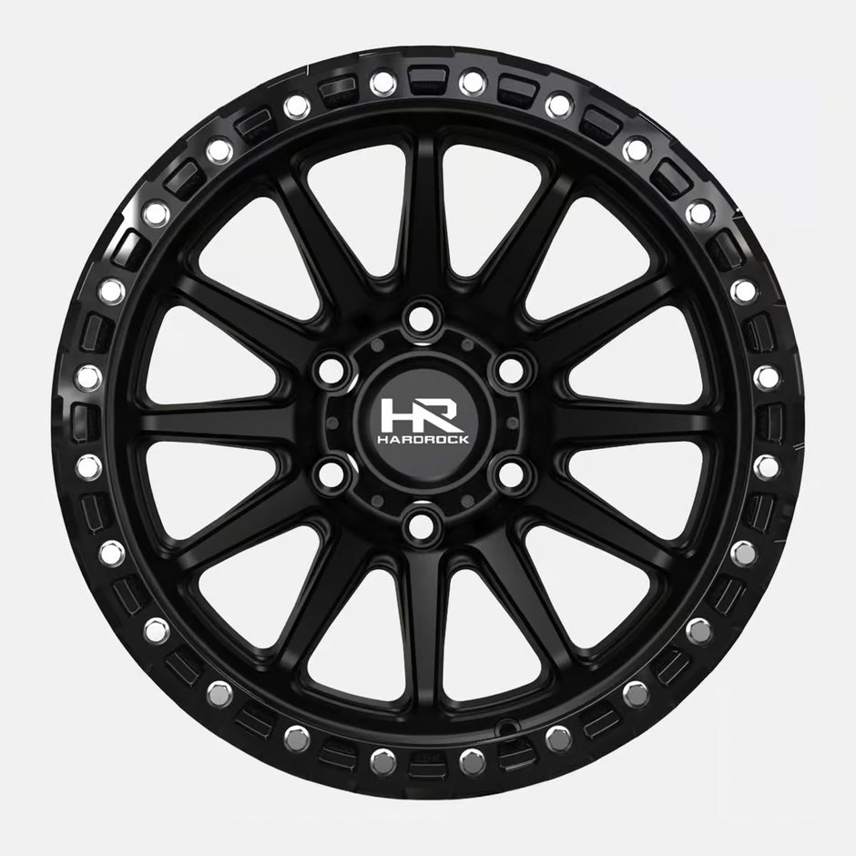 Hardrock Offroad H113 20x10 Satin Black-Gloss Black B/L -19mm ET 106.1mm CB 6x139.7 wheel