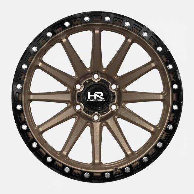 Hardrock Offroad H113 20x10 Satin Bronze-Gloss Black B/L -19mm ET 106.1mm CB 6x139.7 wheel