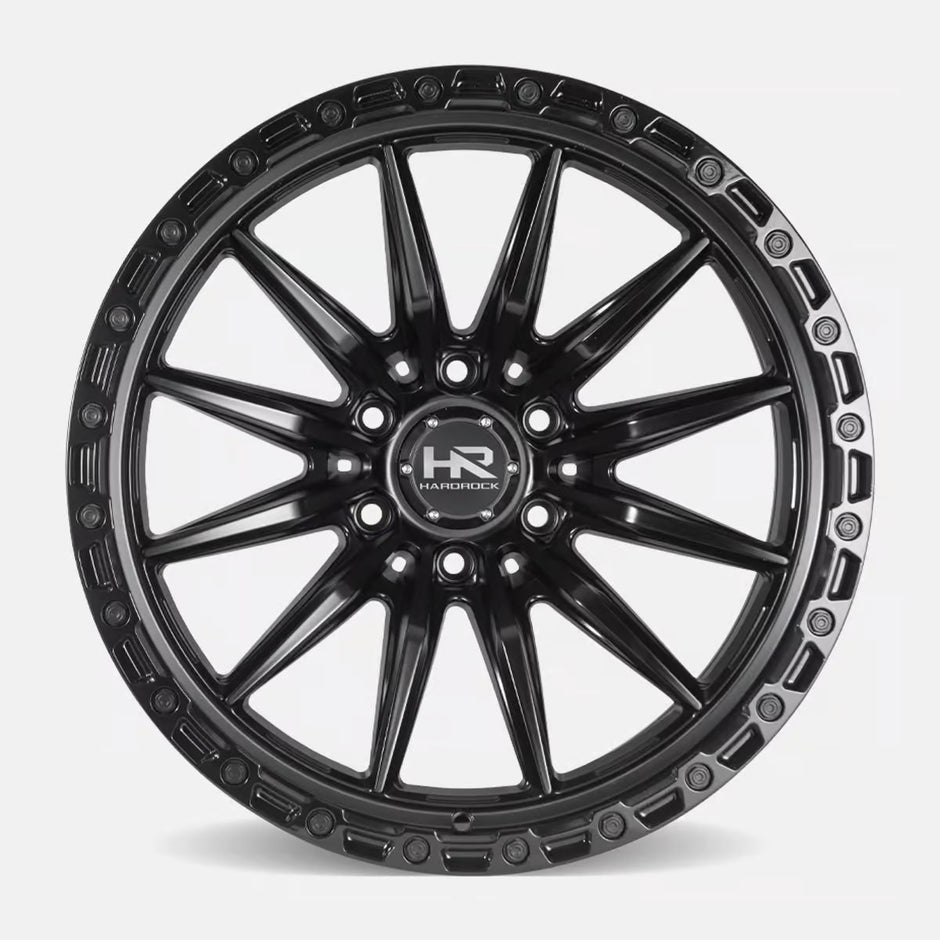 Hardrock Offroad H114 17x9 Satin Black-Gloss Black B/L wheel
