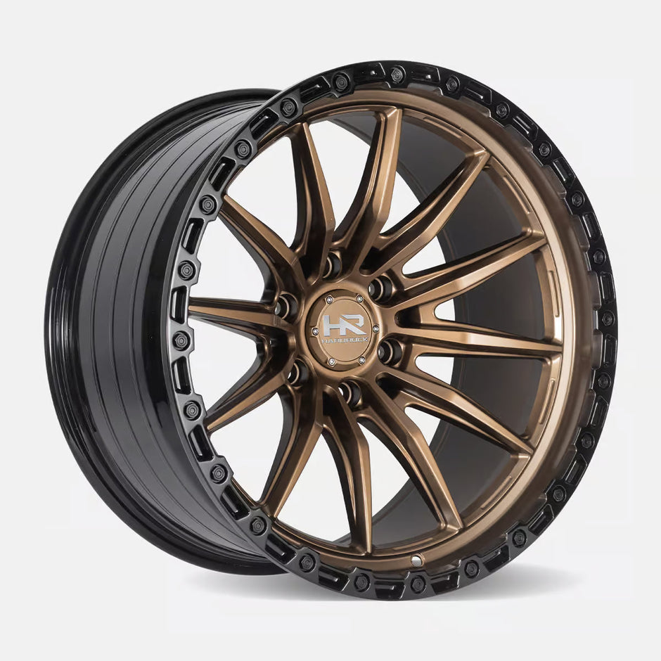 Hardrock Offroad H114 17x9 Satin Bronze-Gloss Black B/L -12mm ET 106.1mm CB 6x139.7 wheel