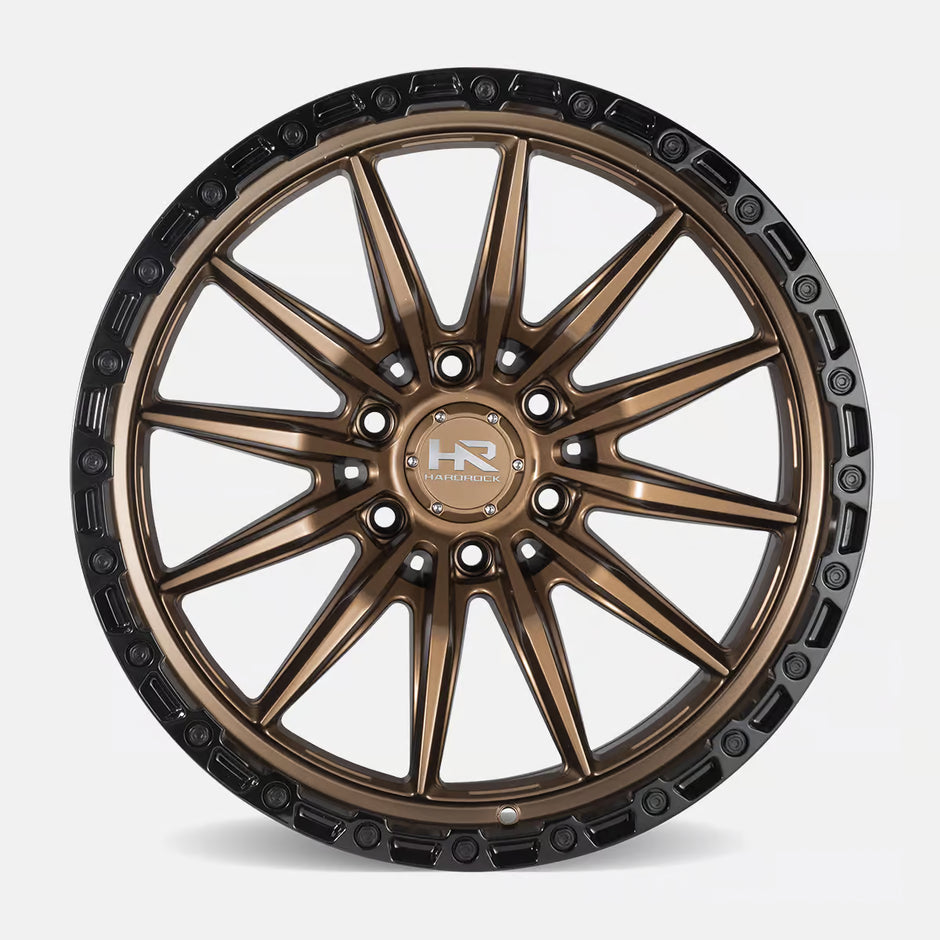 Hardrock Offroad H114 20x10 Satin Bronze-Gloss Black B/L -19mm ET 106.1mm CB 6x139.7 wheel