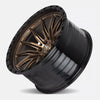 Hardrock Offroad H114 20x10 Satin Bronze-Gloss Black B/L -19mm ET 106.1mm CB 6x139.7 wheel