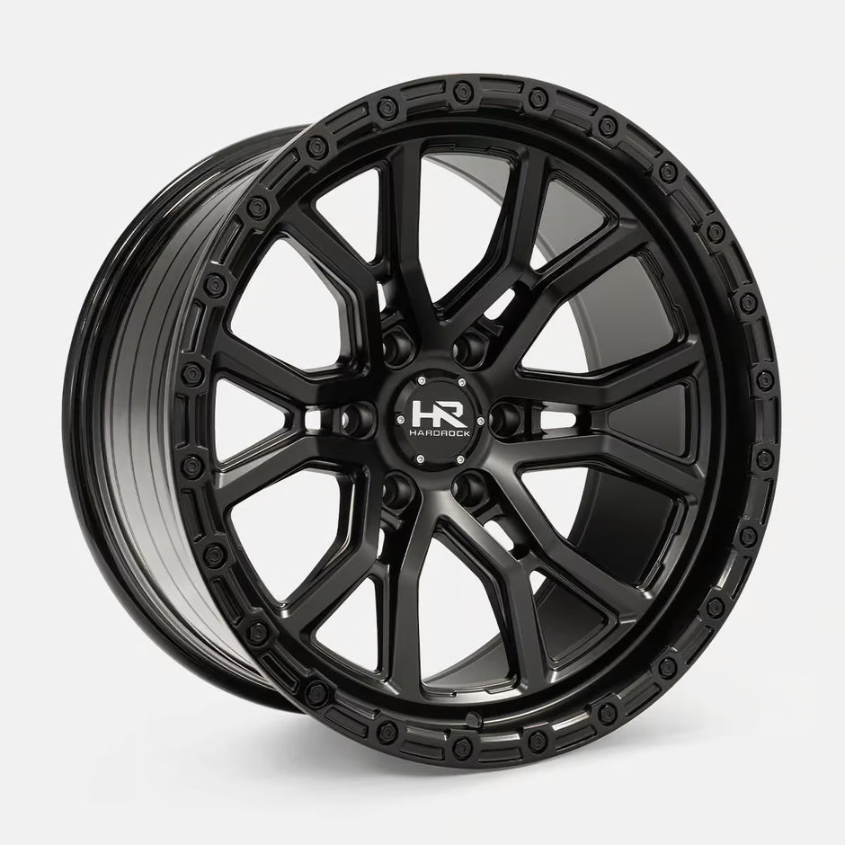 Hardrock Offroad H115 20x10 Satin Black-Gloss Black B/L -19mm ET 106.1mm CB 6x139.7 wheel