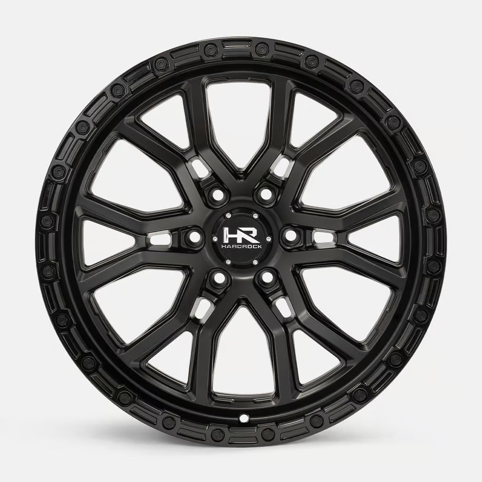 Hardrock Offroad H115 20x10 Satin Black-Gloss Black B/L -19mm ET 106.1mm CB 6x139.7 wheel