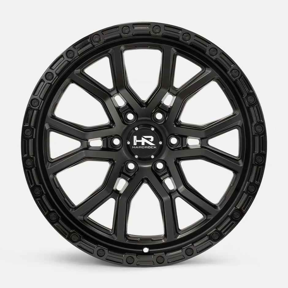Hardrock Offroad H115 20x10 Satin Black-Gloss Black B/L -19mm ET 87.1mm CB 6x135 wheel