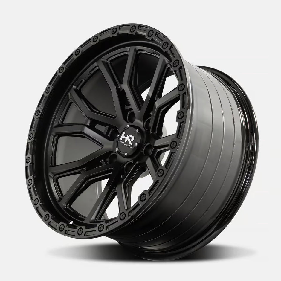 Hardrock Offroad H115 17x9 Satin Black-Gloss Black B/L -12mm ET 106.1mm CB 6x139.7 wheel