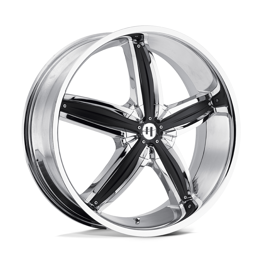 Helo Wheels HE844 20x8 Chrome w/Gloss Black Accents 48mm ET Custom CB CB 4x100/4x114.3