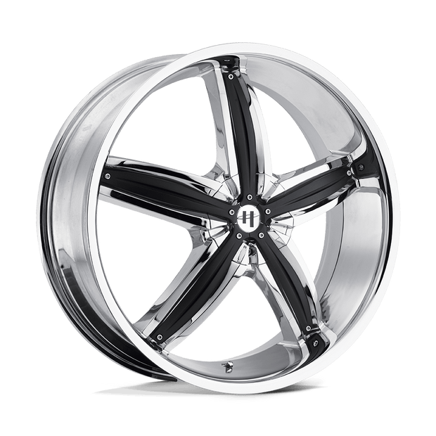 Helo Wheels HE844 20x8 Chrome w/Gloss Black Accents 48mm ET Custom CB CB 4x100/4x114.3