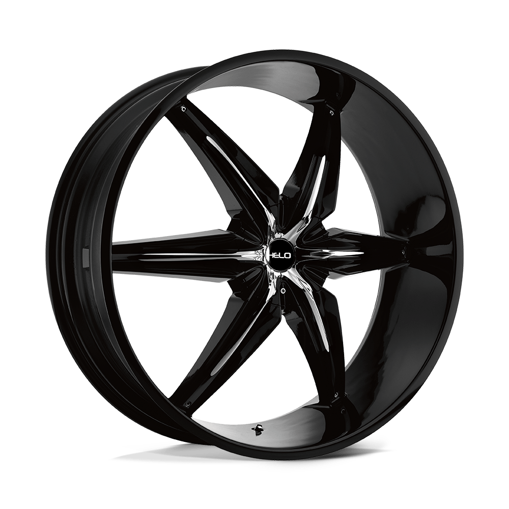 Helo Wheels HE866 20x8.5 Gloss Black w/Chrome Accents 35mm ET Custom CB CB 6x115/6x120