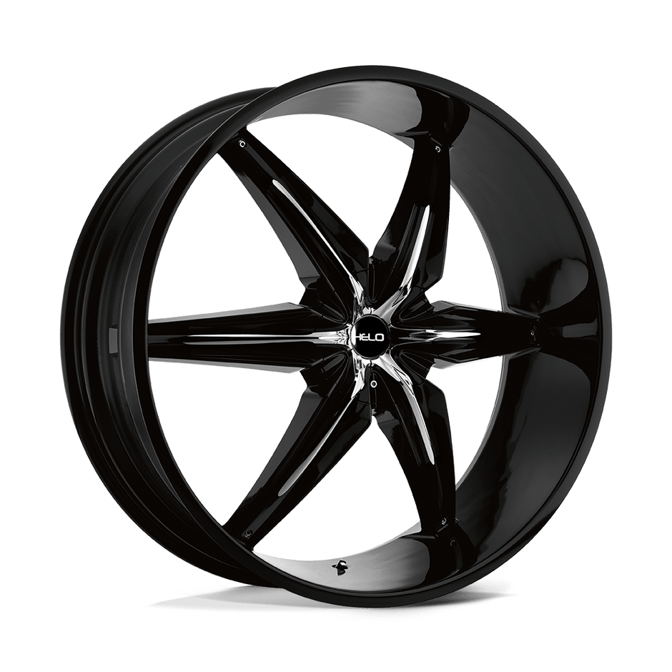 Helo Wheels HE866 20x8.5 Gloss Black w/Chrome Accents 35mm ET Custom CB CB 6x115/6x120