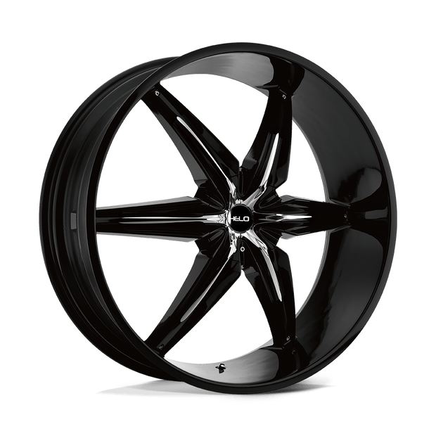 Helo Wheels HE866 20x8.5 Gloss Black w/Chrome Accents 35mm ET Custom CB CB 6x115/6x120
