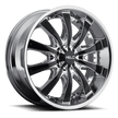 Helo Wheels HE875 26x9.5 Chrome w/Gloss Black Accents 38mm ET 74.1mm CB 5x115/5x120