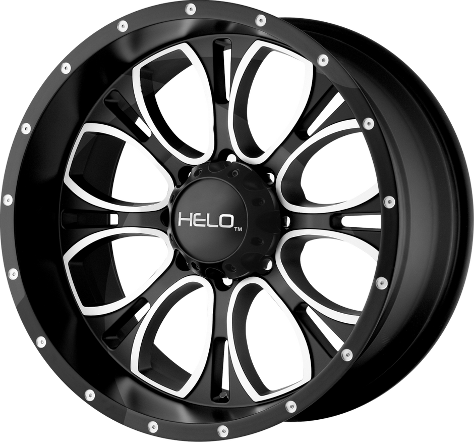 Helo Wheels HE879 20x9 Gloss Black Machined & Milled 18mm ET 106.1mm CB 6x139.7