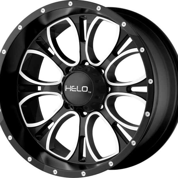 Helo Wheels HE879 20x9 Gloss Black Machined & Milled 18mm ET 106.1mm CB 6x139.7
