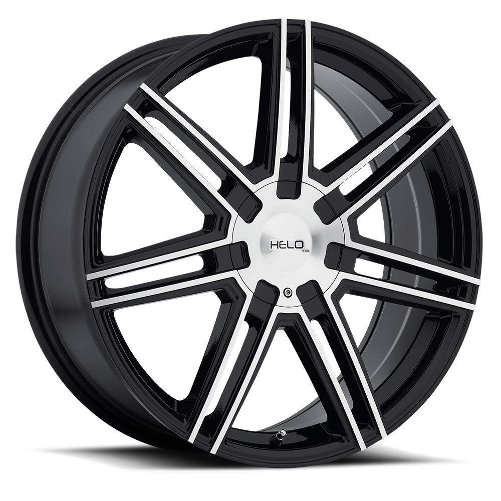 Helo Wheels HE884 17x7 Gloss Black w/Machined Face 45mm ET 72.6mm CB 6x115