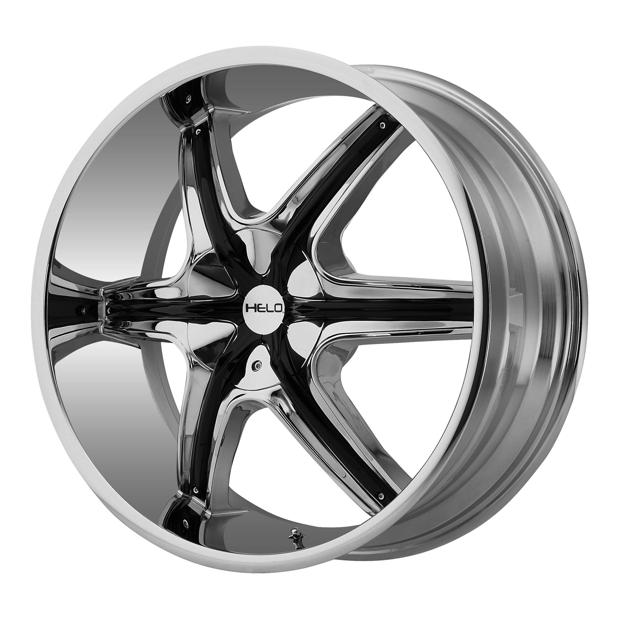 Helo Wheels HE891 20x8.5 Chrome w/Gloss Black Accents 10mm ET 72.6mm CB 5x115