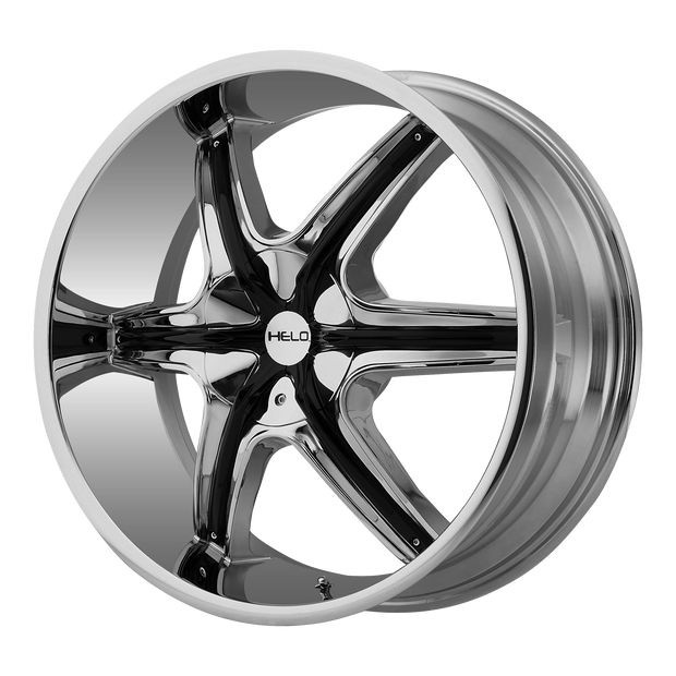 Helo Wheels HE891 20x8.5 Chrome w/Gloss Black & Charcoal Accents 35mm ET 74.5mm CB 6x115