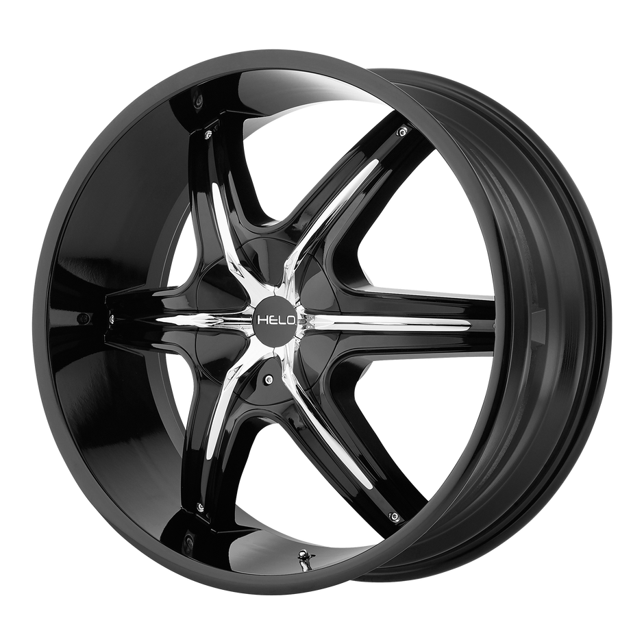Helo Wheels HE891 20x8.5 Gloss Black w/Chrome Accents 35mm ET 74.1mm CB 5x110/5x115