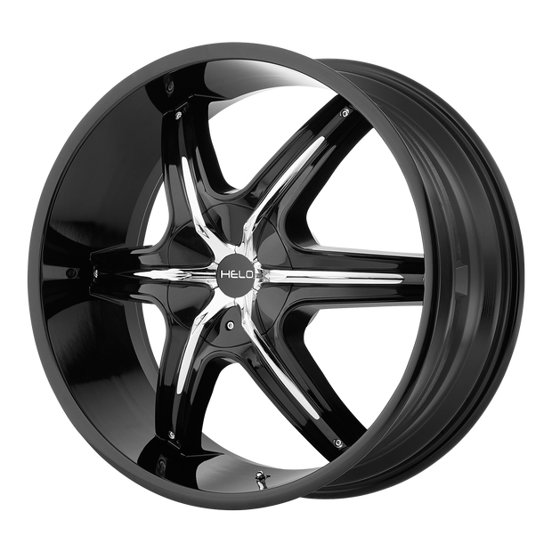 Helo Wheels HE891 22x9 Gloss Black w/Chrome Accents 35mm ET 100.5mm CB 6x115