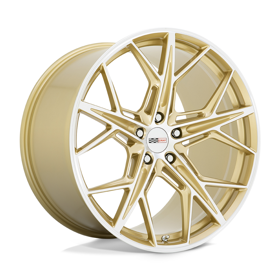Cray Wheels Hammerhead 21x9 Gloss Gold w/Mirror Cut Face 38mm ET 67.06mm CB 5x120