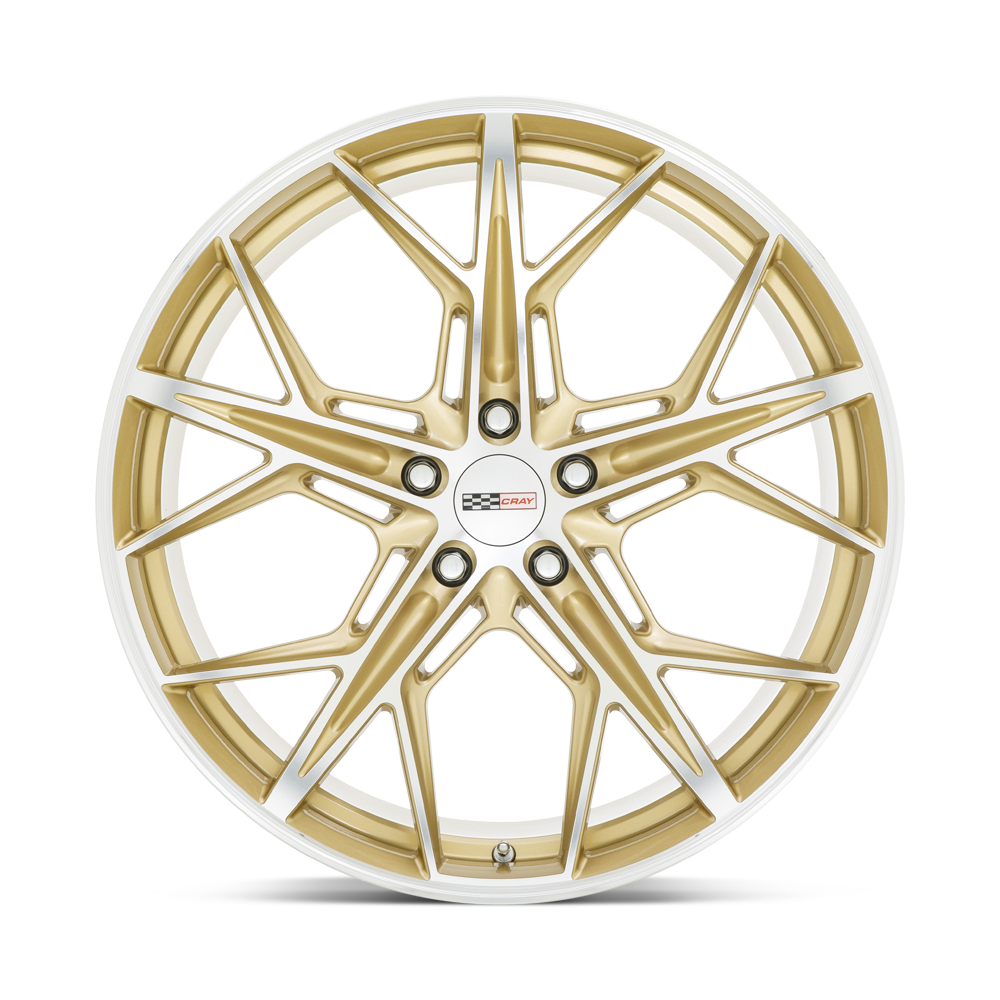Cray Wheels Hammerhead 21x9 Gloss Gold w/Mirror Cut Face 38mm ET 67.06mm CB 5x120