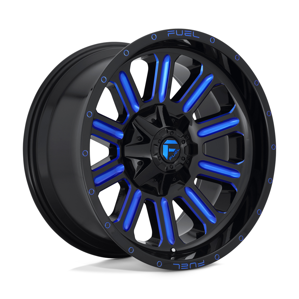 Fuel Wheels D646 Hardline 18x9 Gloss Black w/Blue Tinted Clear -12mm ET 106.1mm CB 6x135/6x139.7