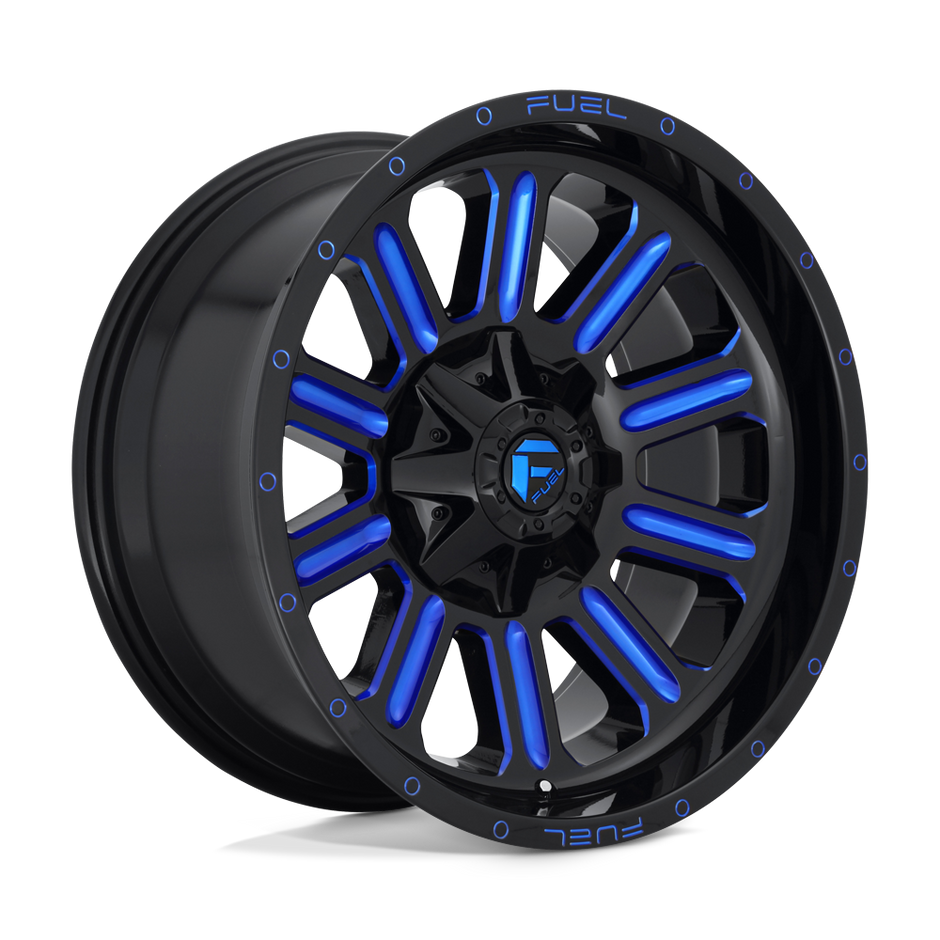Fuel Wheels D646 Hardline 18x9 Gloss Black w/Blue Tinted Clear -12mm ET 106.1mm CB 6x135/6x139.7